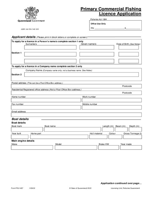 qld fishing licence application.